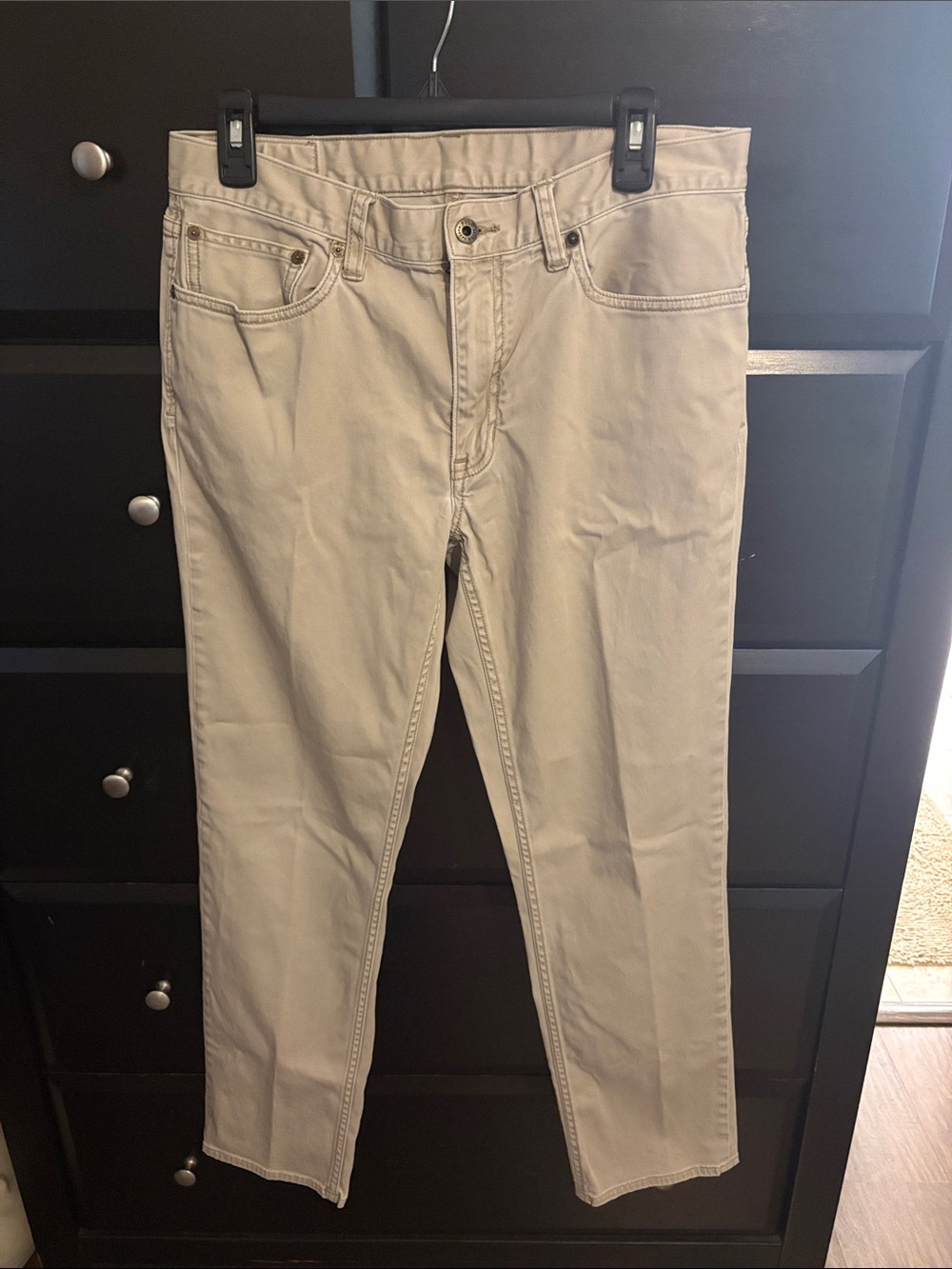 Ralph Lauren Men's Light Beige Slim Straight Jeans